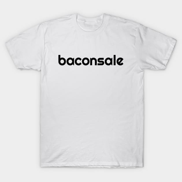 Basic Baconsale Logo - Black T-Shirt by baconsale